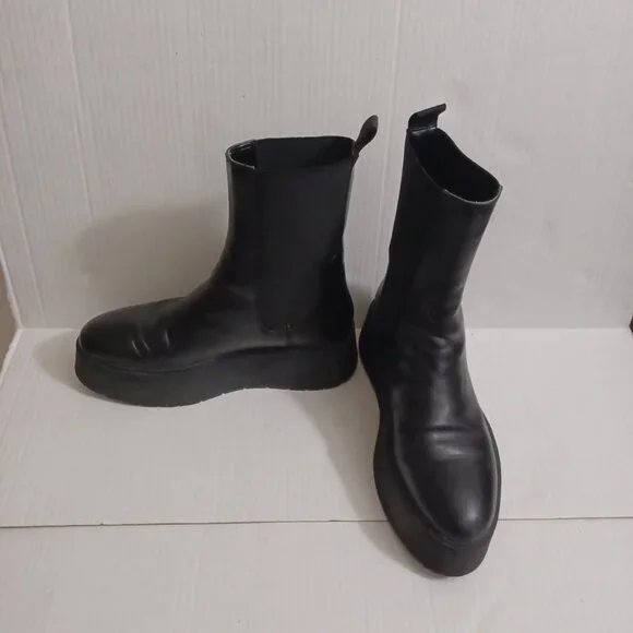 ZARA CHUNKY PLATFORM ANKLE BOOTS - GOTH GRUNGE STYLE - Picture 7 of 13